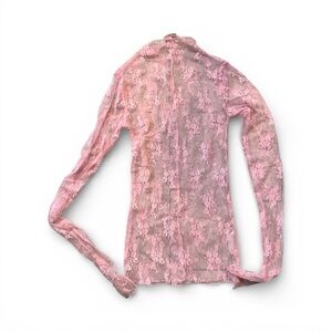 Free People Pink Lace Top